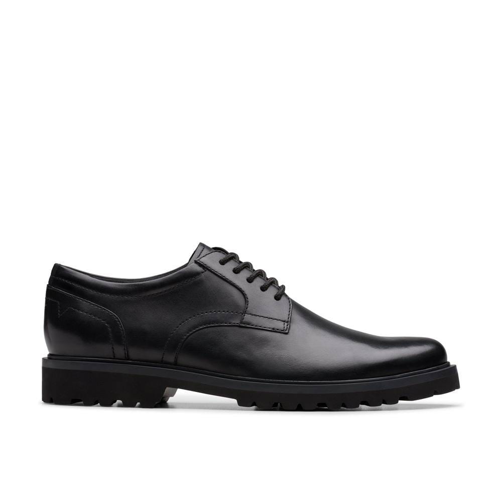 Clarks Clarks Men's Berwick Lace Black Leather Derby Shoes, Lace Up - 4