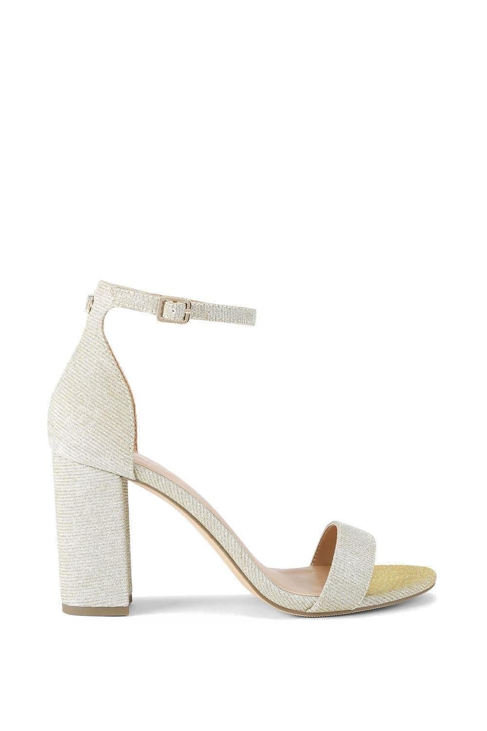 Carvela Carvela Women's 'Capo Block Heel' Fabric Heels in Gold