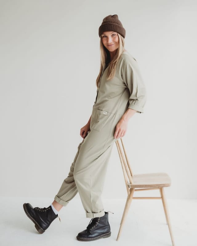 Turtledove London Turtledove London Women's Mila Stone Long Sleeve Jumpsuit - 3
