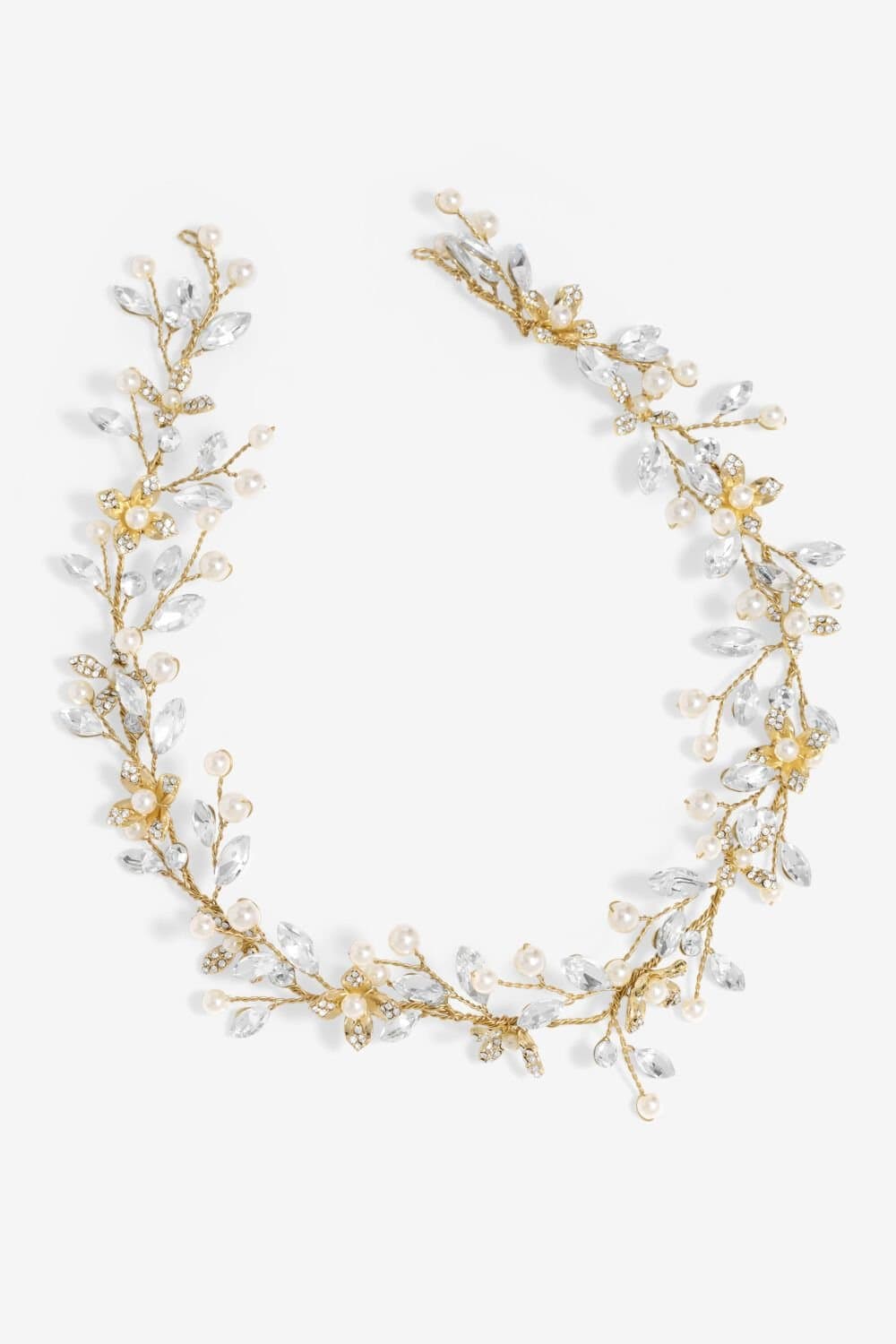 Jon Richard Jon Richard Women's Gold Plated Pearl & Crystal Floral Hair Vine