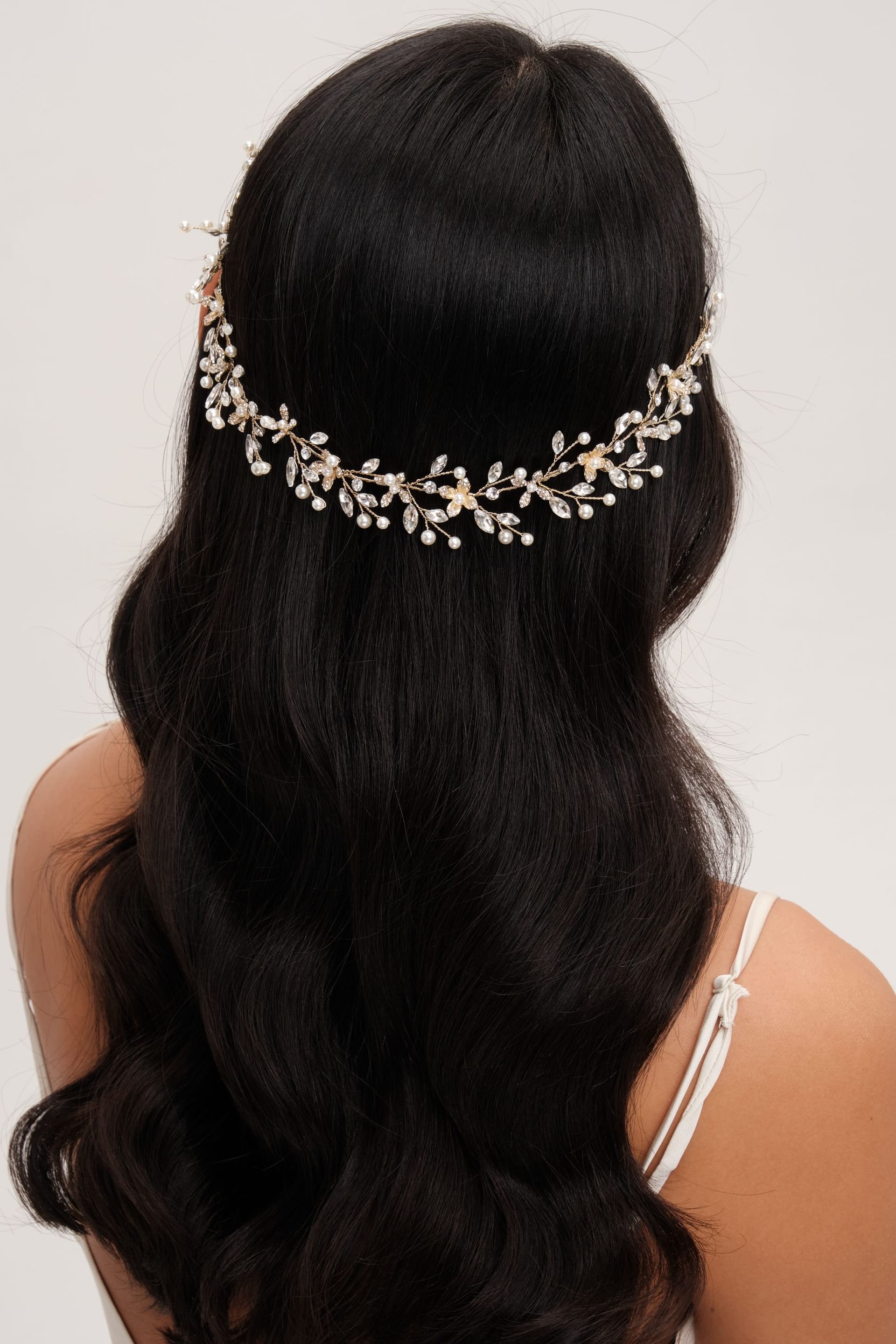 Jon Richard Jon Richard Women's Gold Plated Pearl & Crystal Floral Hair Vine - 4