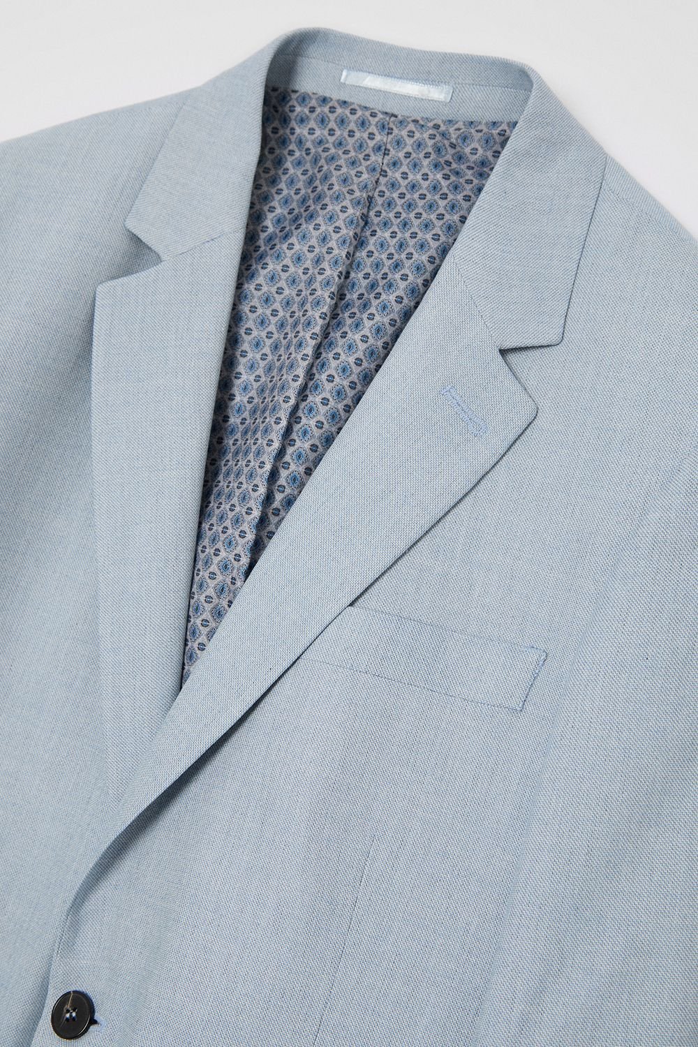 Burton Burton Men's Light Blue Slim Fit Suit Jacket - 2