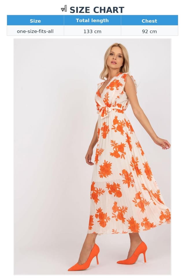 Love Lace Love Lace Women's Long Frill Sleeve Tie Waist Dress in Orange - 3