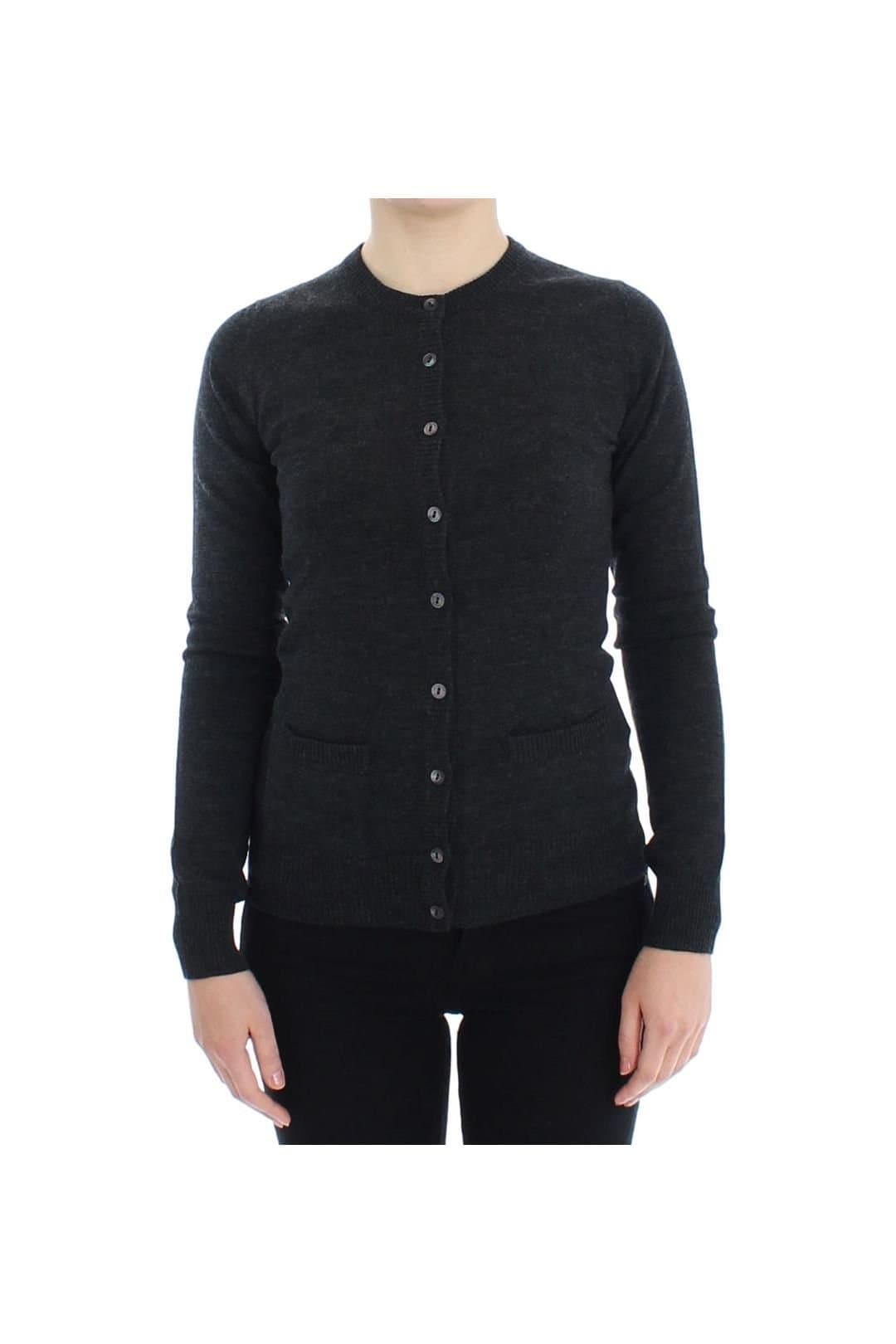 Dolce & Gabbana Dolce & Gabbana Women's Gray Wool Button Cardigan Sweater in Grey