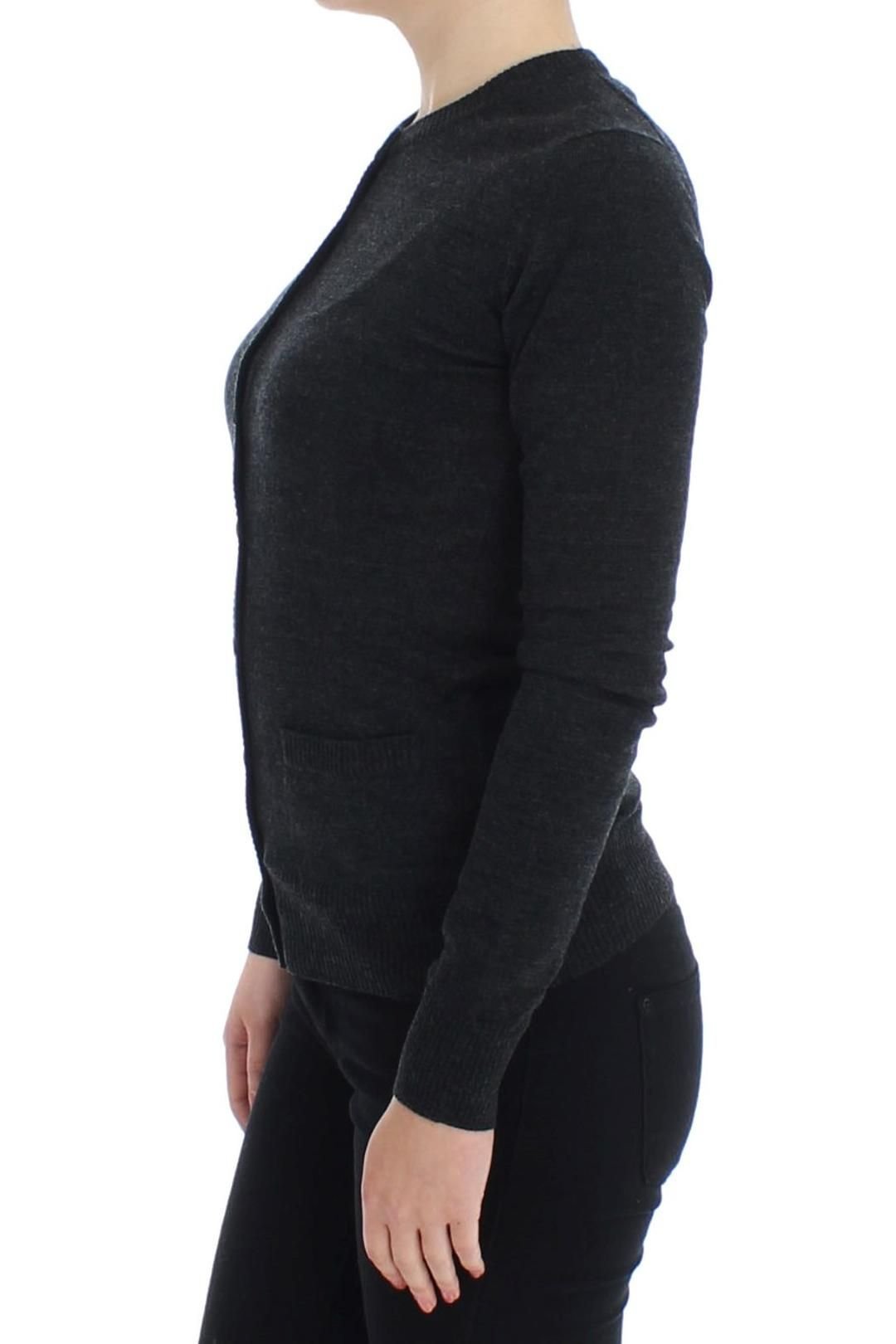 Dolce & Gabbana Dolce & Gabbana Women's Gray Wool Button Cardigan Sweater in Grey - 2