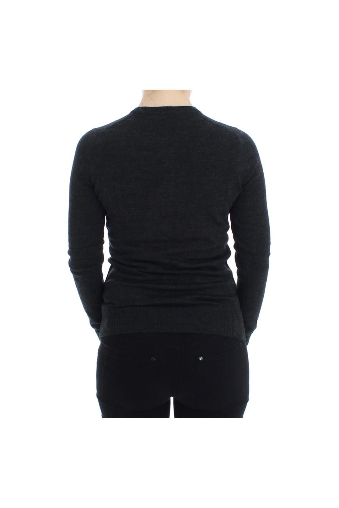 Dolce & Gabbana Dolce & Gabbana Women's Gray Wool Button Cardigan Sweater in Grey - 3