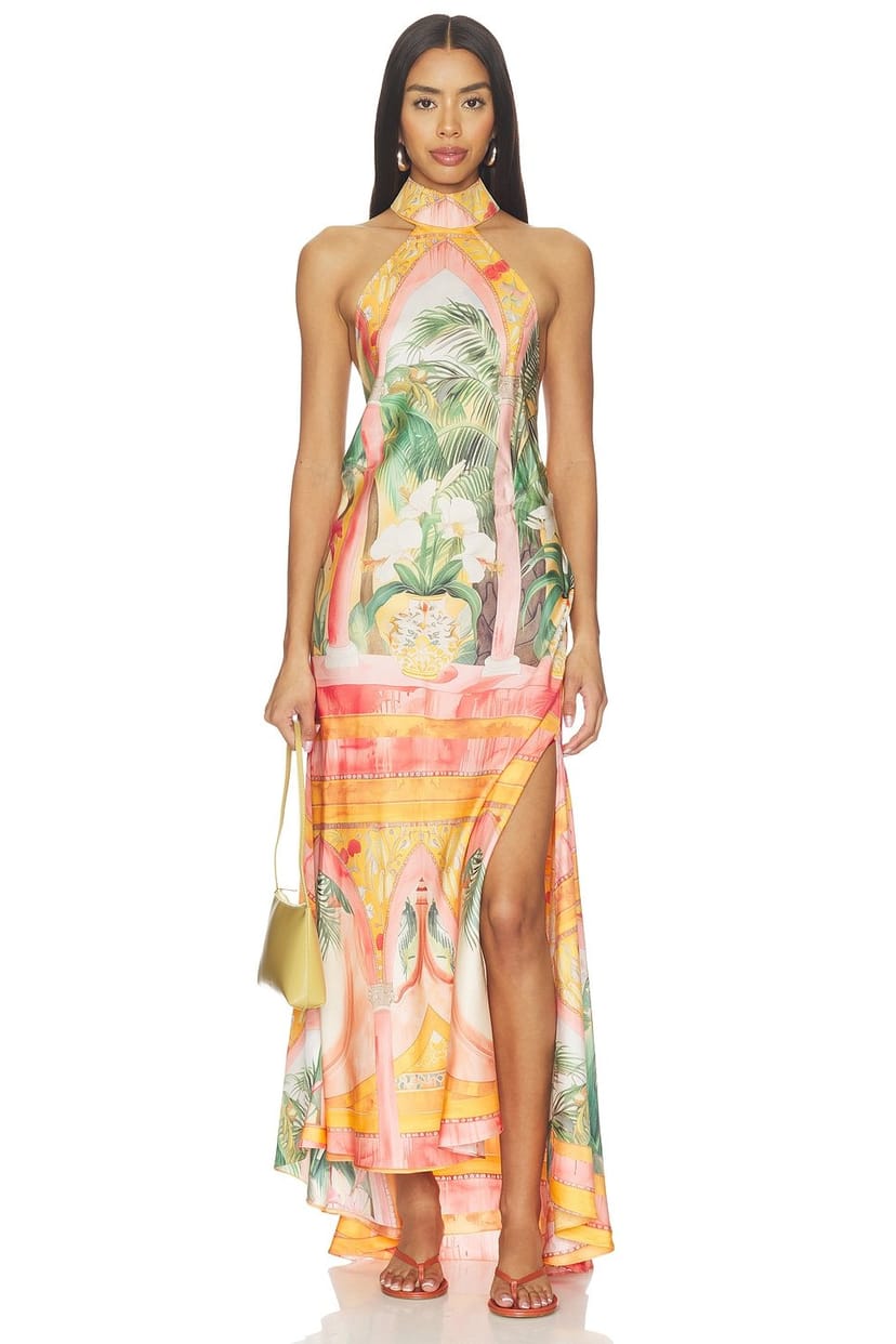 revolve Sunset Haven Open Back Low Halter Dress - 1