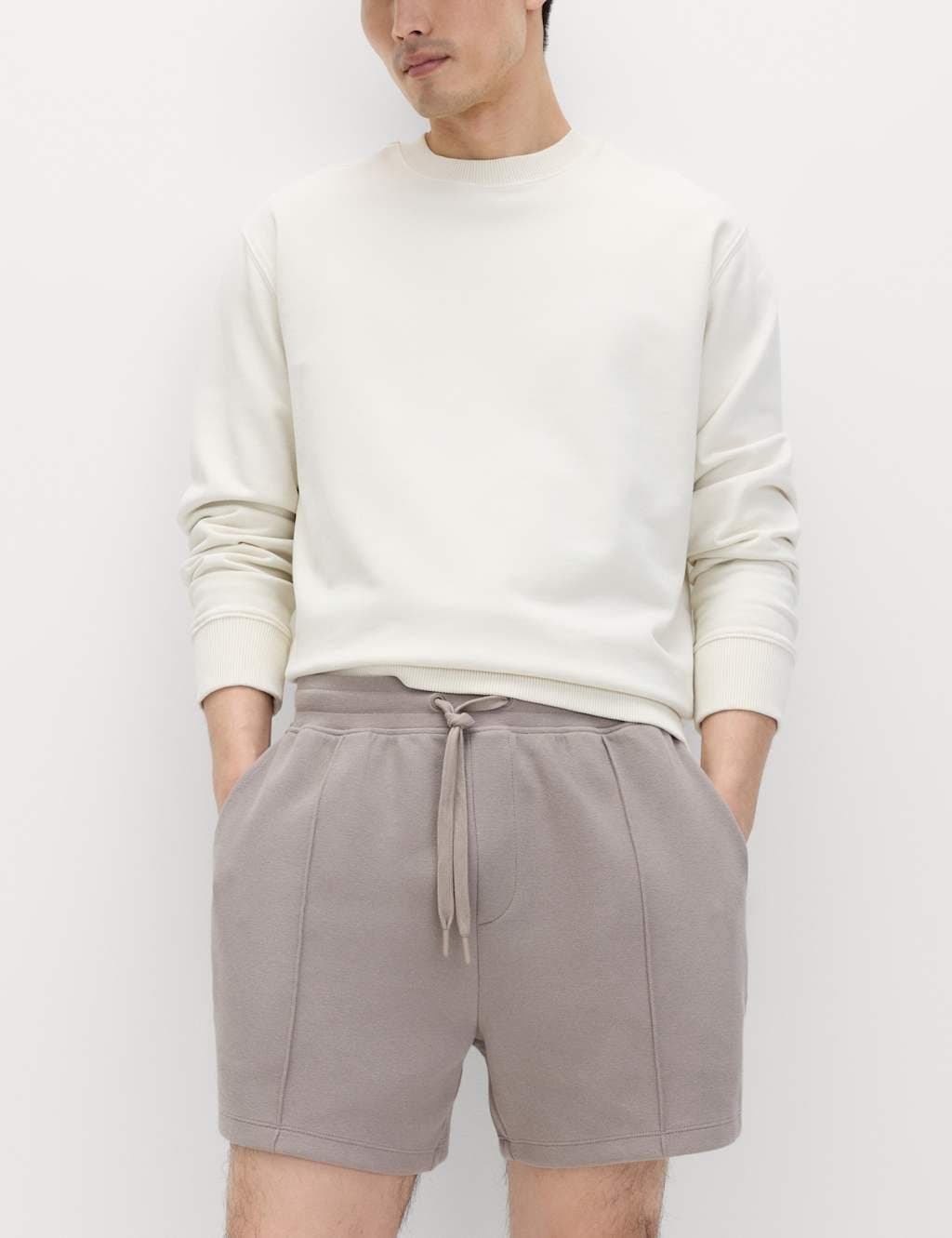 Marks & Spencer M&S Cotton Rich Pique Shorts Latte