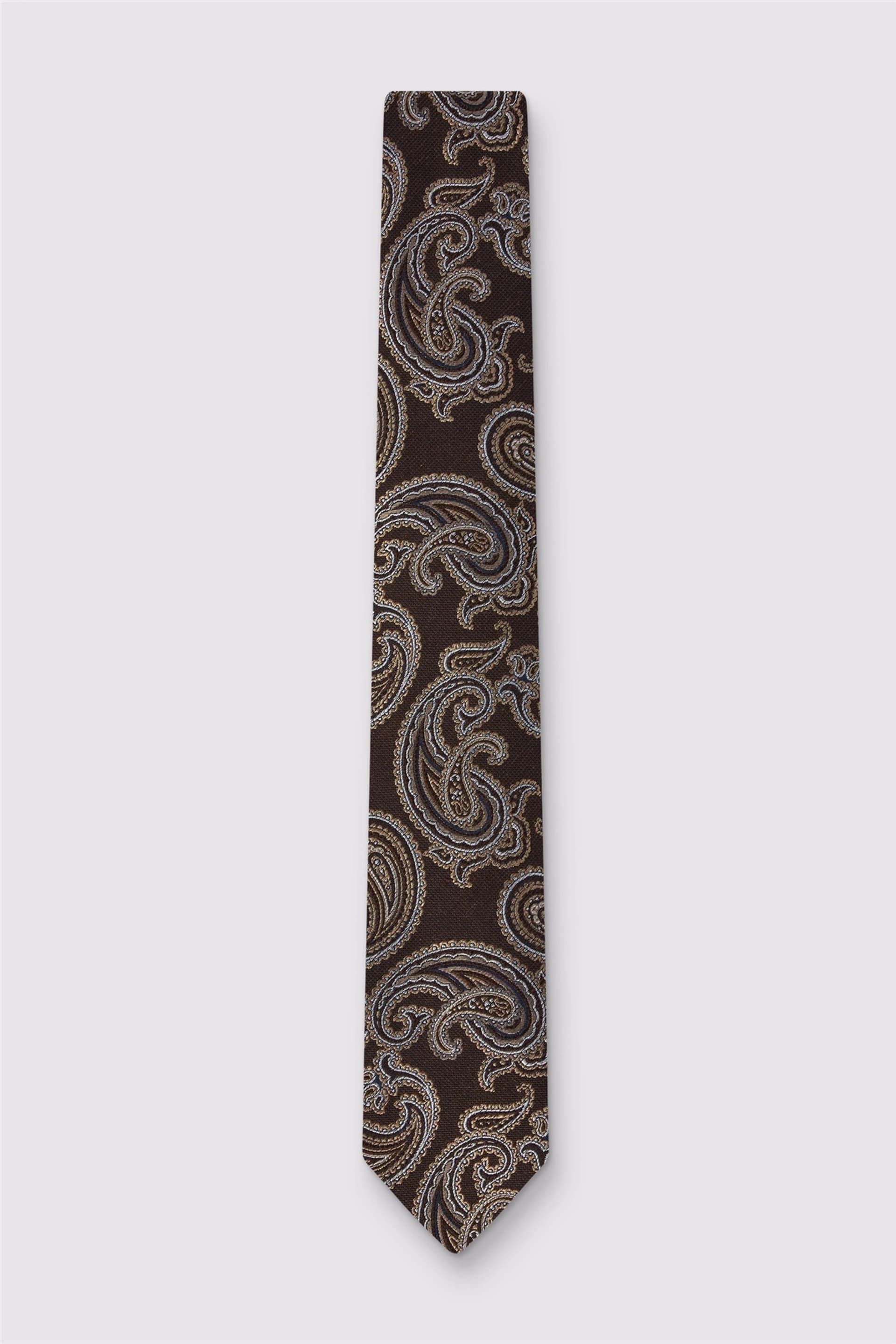 Ted Baker Ted Baker Men's Paisley Tie in Chocolate
