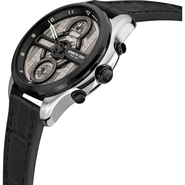 Kenneth Cole Kenneth Cole Men's KCWGO2125504 Classic 44mm Quartz Watch in Black - 3