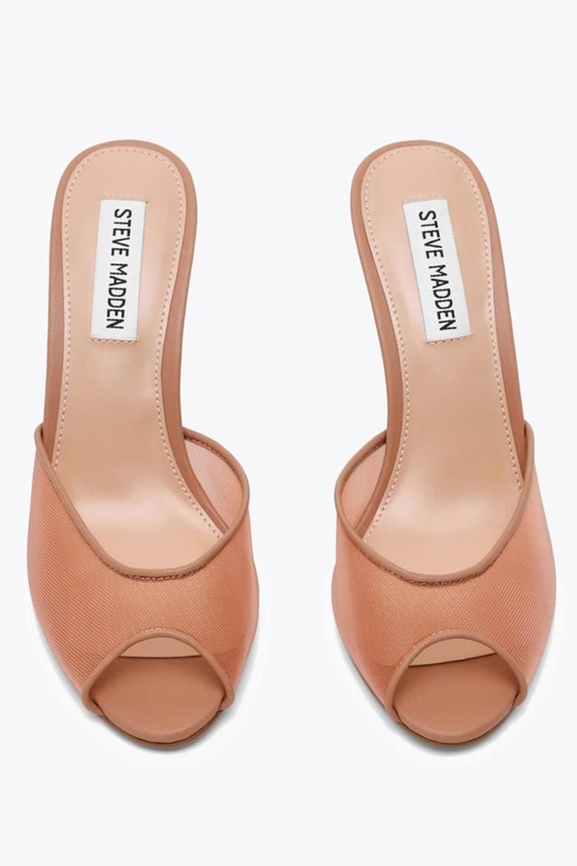 Steve Madden STEVE MADDEN Women's 'Rollout Tan Mesh' Heels - 2