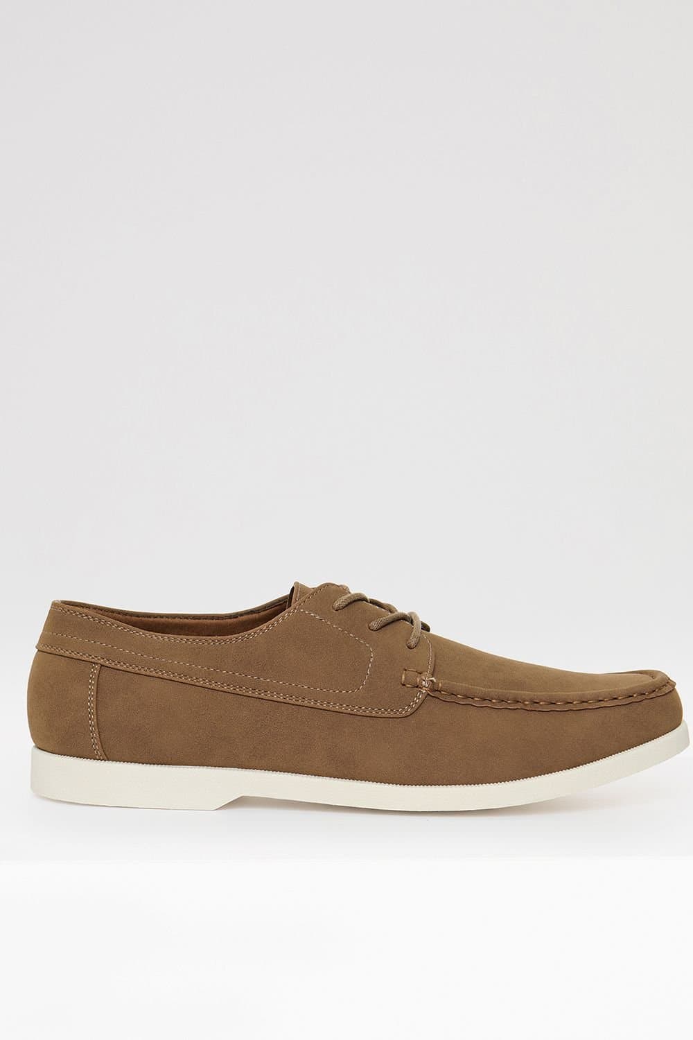 Threadbare Threadbare Men's Faux Suede Boat Shoes in Taupe