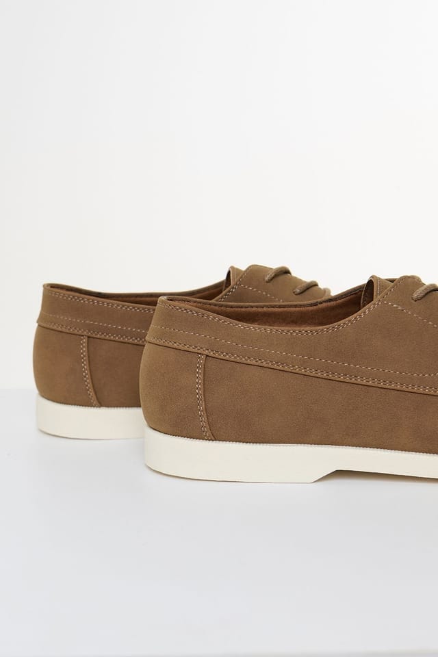 Threadbare Threadbare Men's Faux Suede Boat Shoes in Taupe - 2