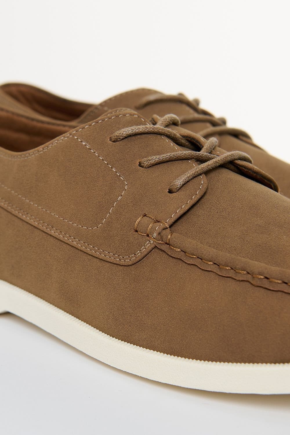 Threadbare Threadbare Men's Faux Suede Boat Shoes in Taupe - 4