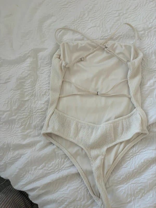 Bershka White backless body suit