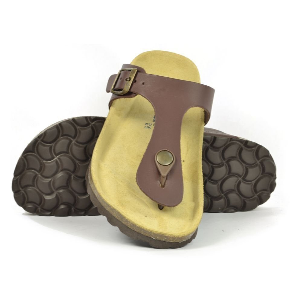 Sanosan Sanosan Women's Geneve Designer Leather Sandals in Dark Brown - 4