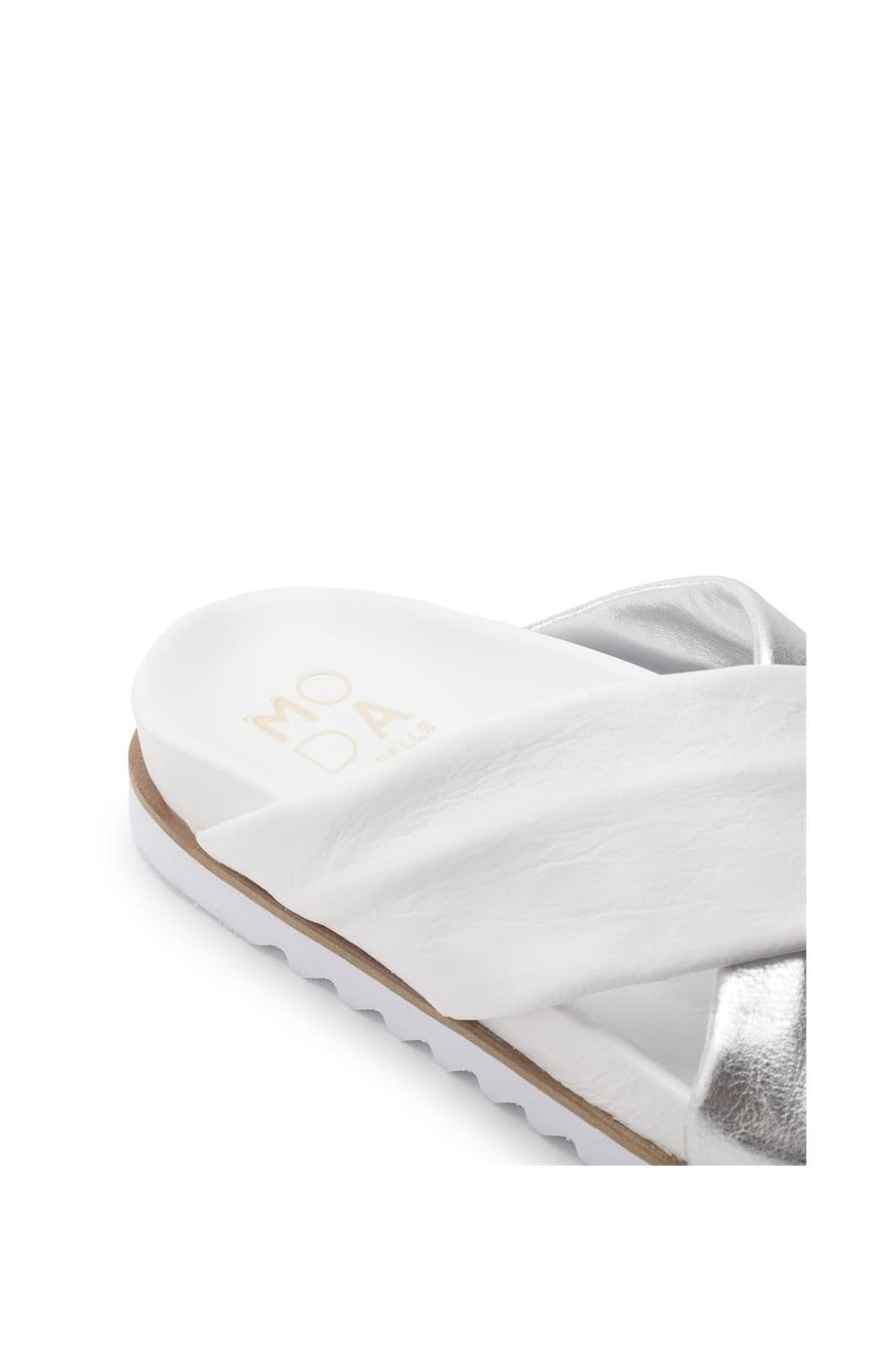Moda In Pelle Moda In Pelle Women's 'Jessa' Leather Sandals in White - 4