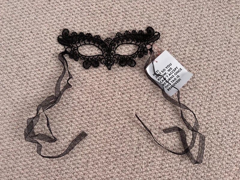 ASOS Design ASOS Design Black Lace Masquerade Eye Mask
