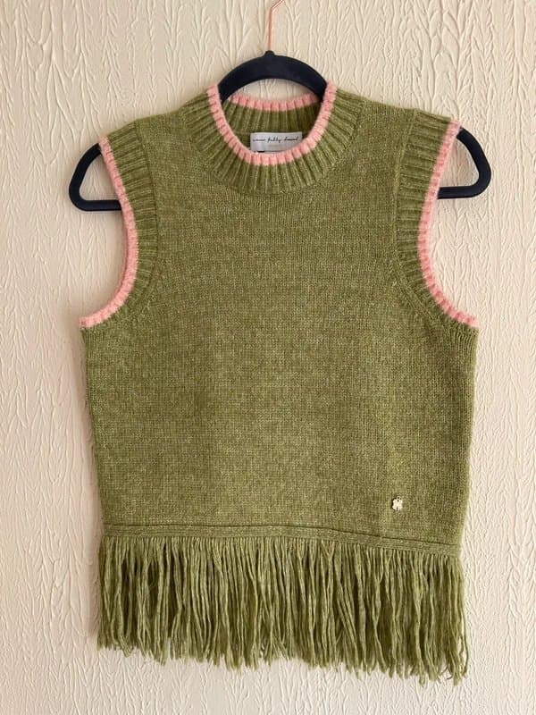 Never Fully Dressed Never fully dressed Olive knit tank top size S