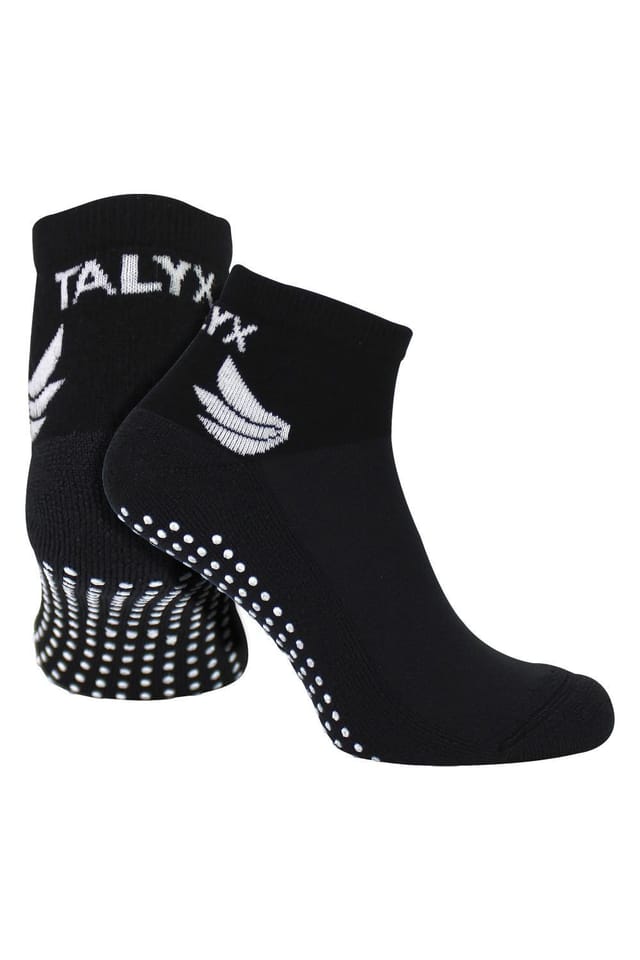TALYX TALYX Men's 12 Pack Bamboo Ankle Non Slip Grip Socks in Black - 3