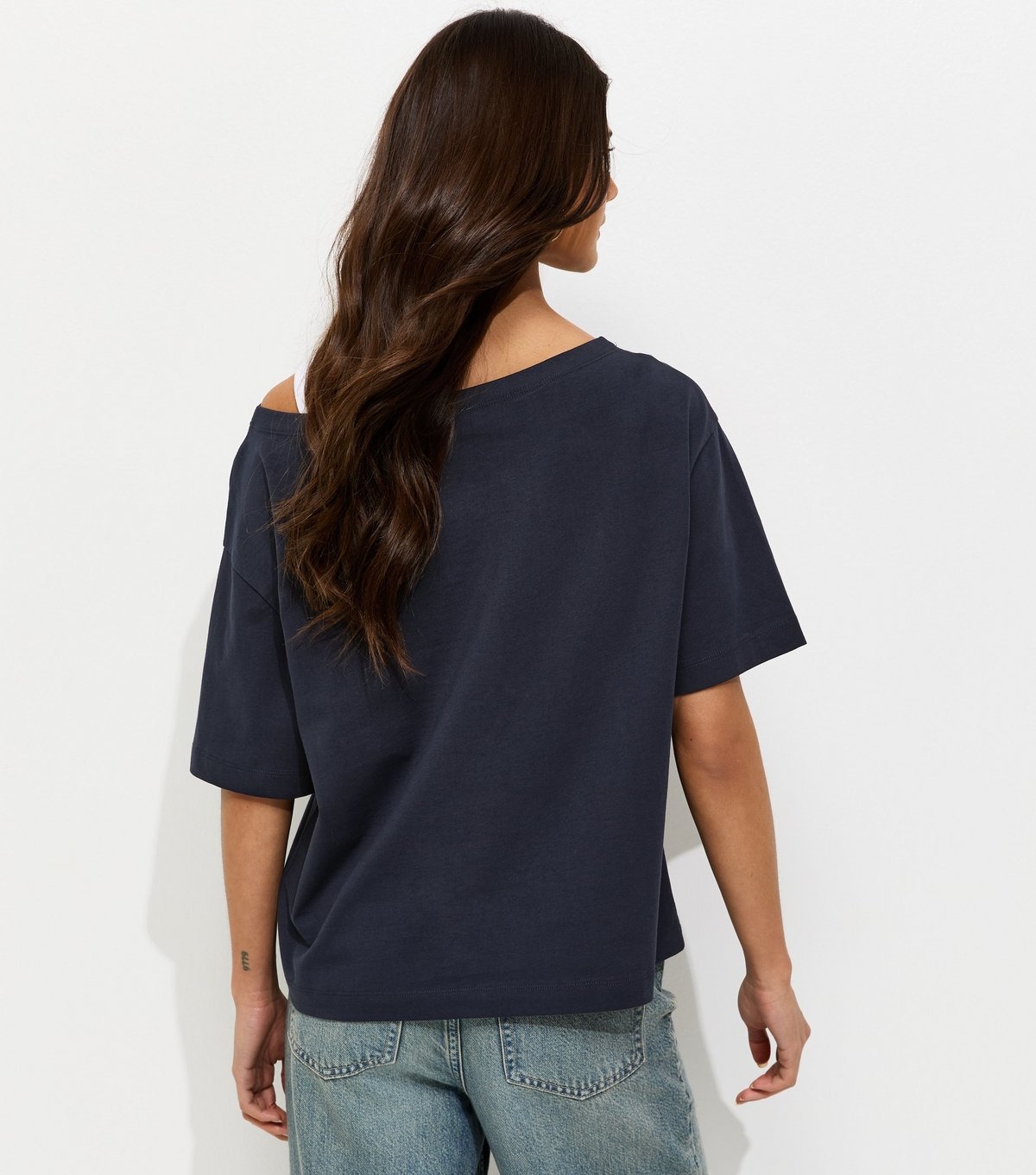 New Look Women's Navy New York Off The Shoulder T-Shirt New Look - 4