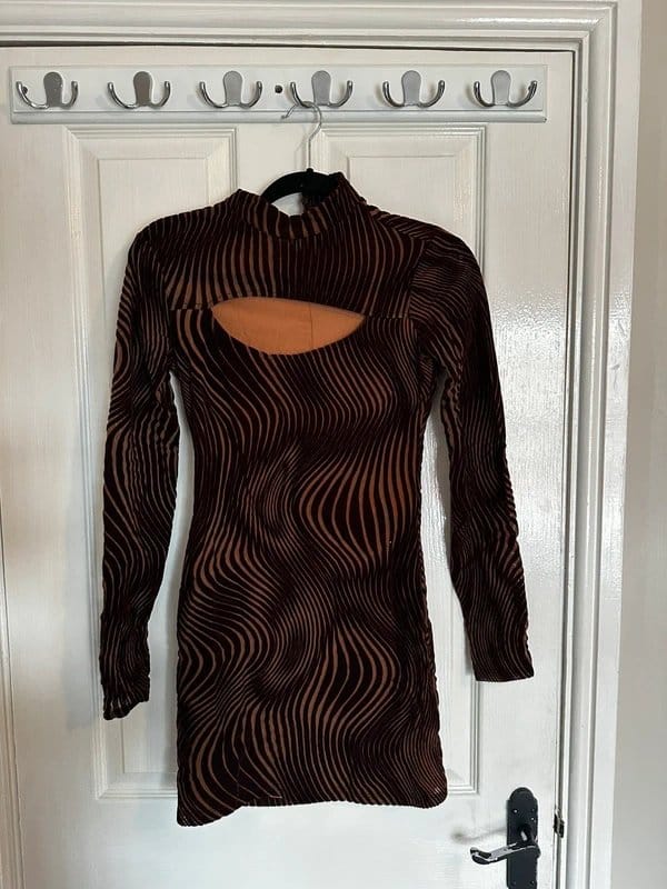 Bershka Bershka Brown bodycon party dress - 1