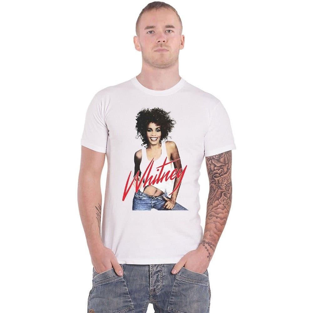 Whitney Houston Whitney Houston Men's Wanna Dance Photograph T-Shirt in White