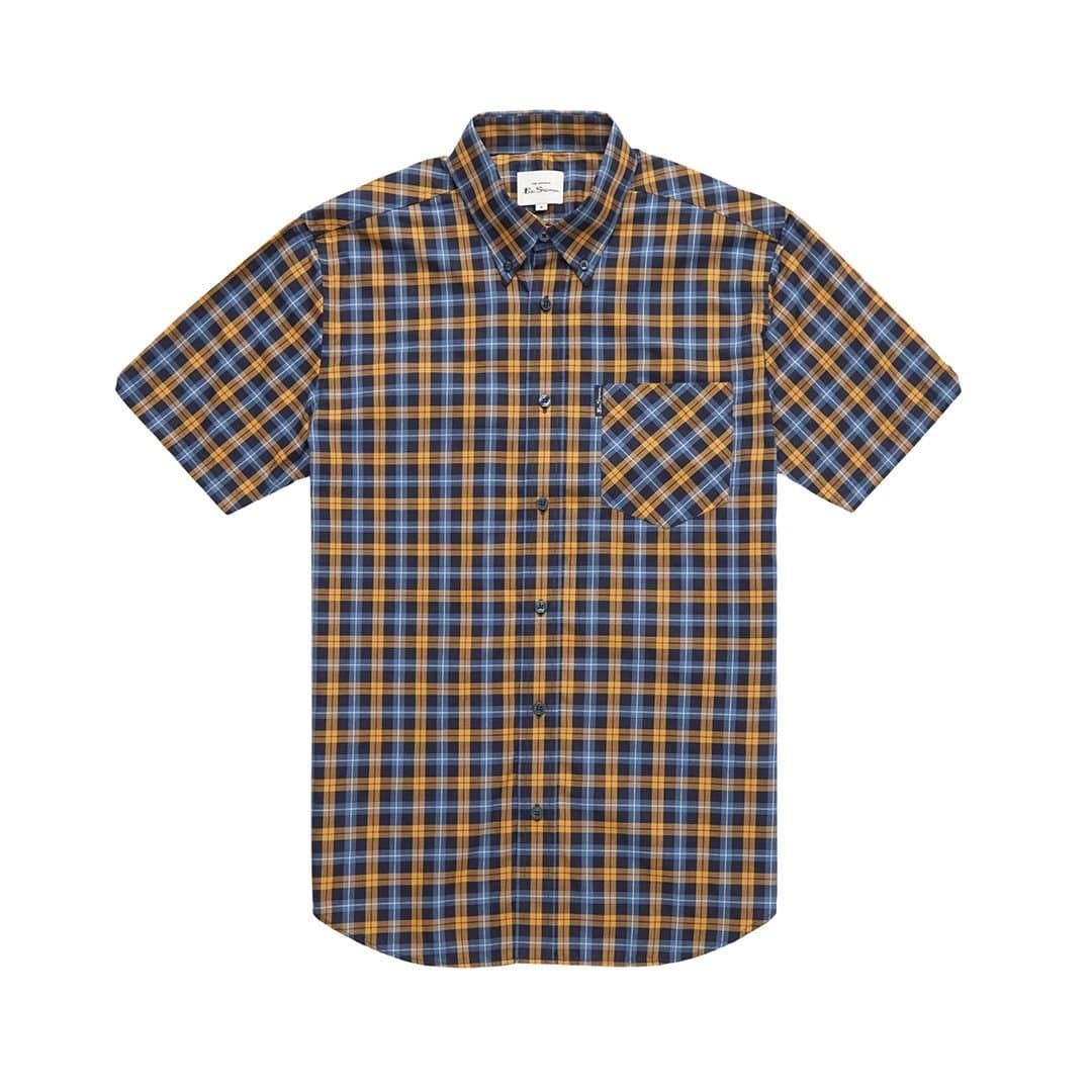Ben Sherman Ben Sherman Men's Gingham Check Shirt For Men in Gold