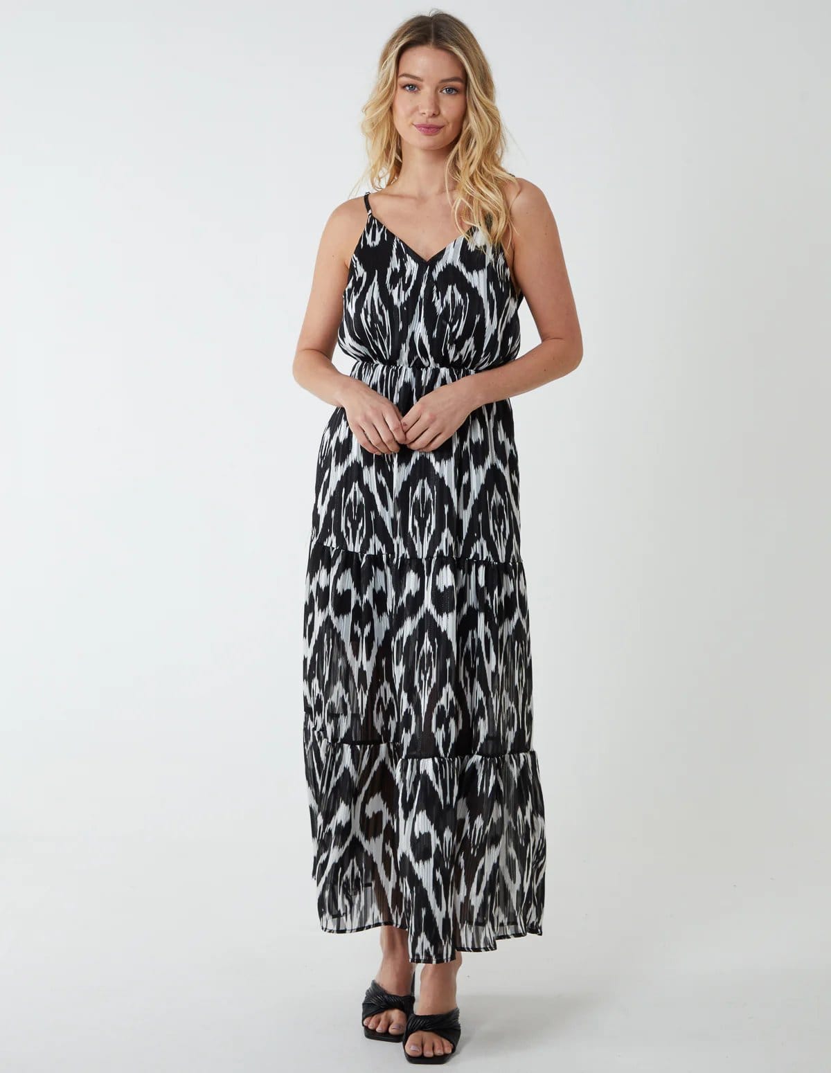 Blue Vanilla Brushed Print Wrap Dress - 1