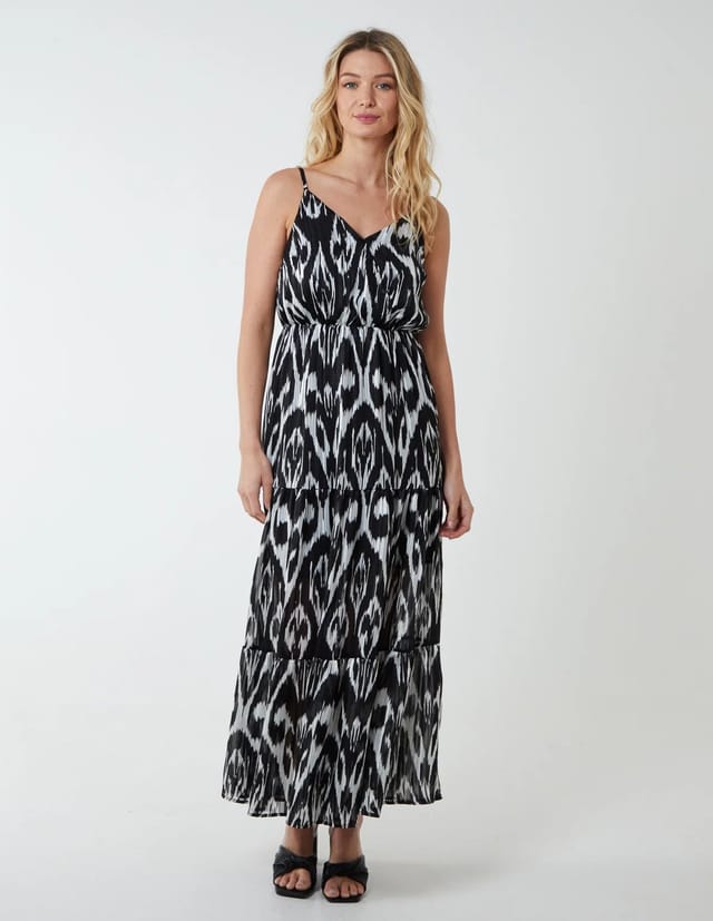 Blue Vanilla Brushed Print Wrap Dress - 3