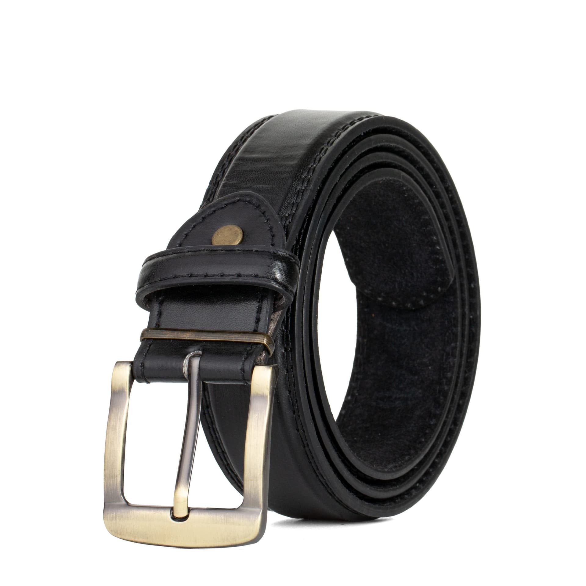 Woodland Leathers Woodland Leathers Men's Black Genuine Leather Lined Belt