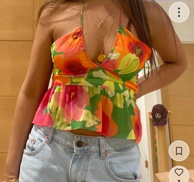 Bershka Bershka floral halter neck top