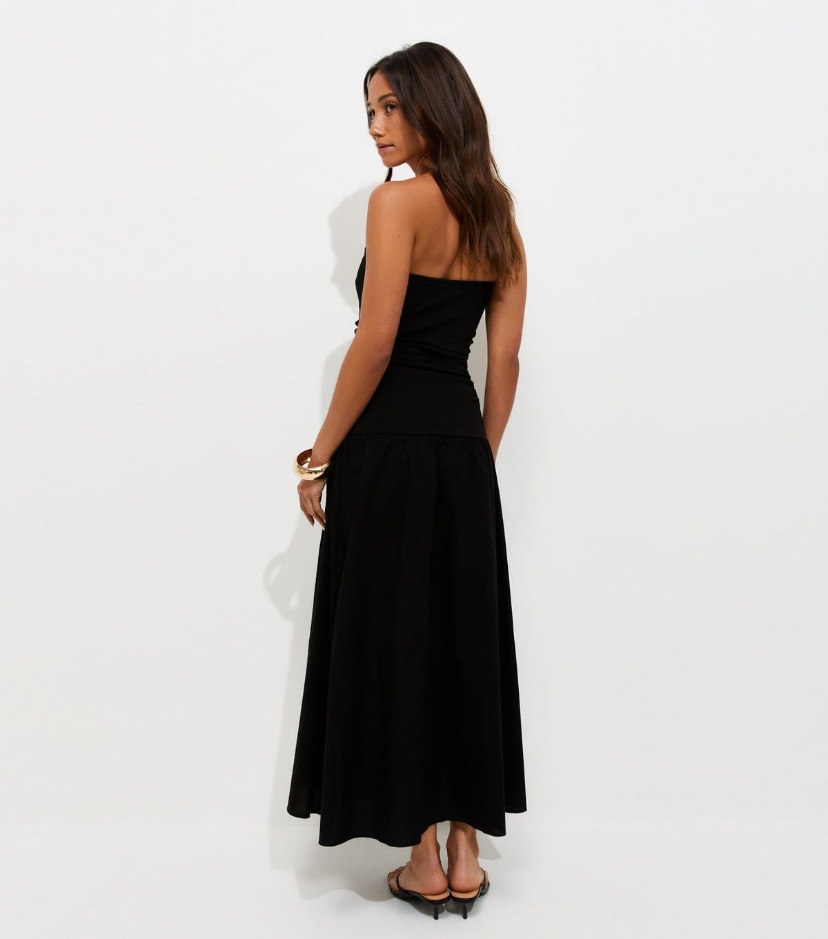 New Look Women's Black Contrast Skirt Bandeau Midi Dress New Look - 4
