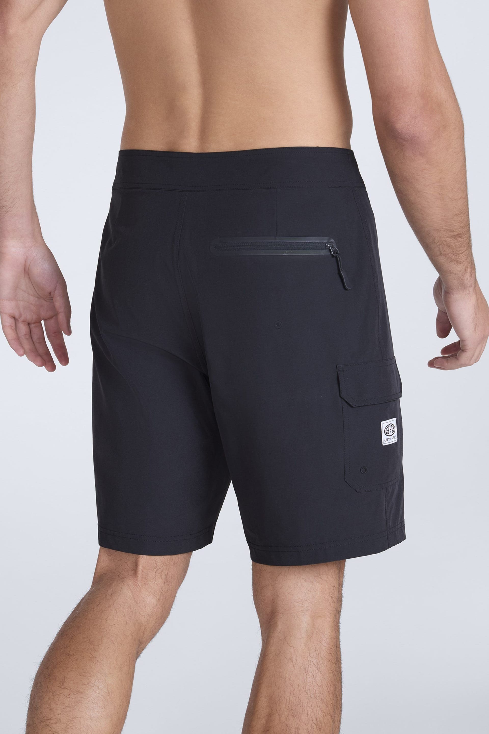 Animal Animal Men's 'Brett' Adjustable Waist Summer Cargo Boardshorts in Black - 4