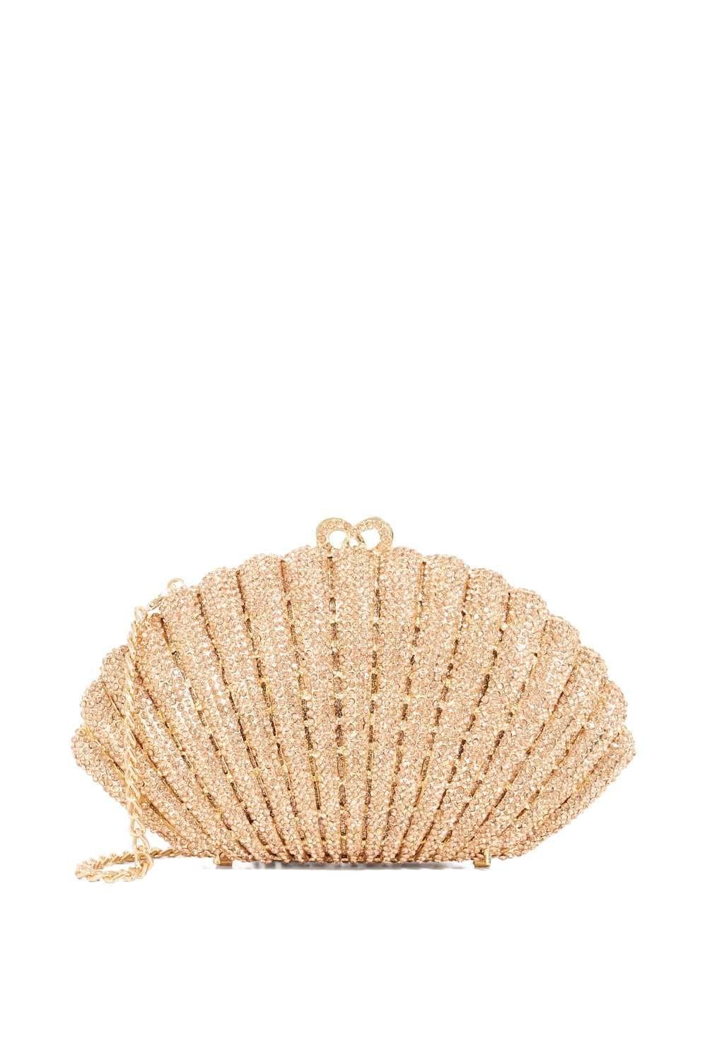 Dune London Dune London Metallics Embellished Fan Clutch