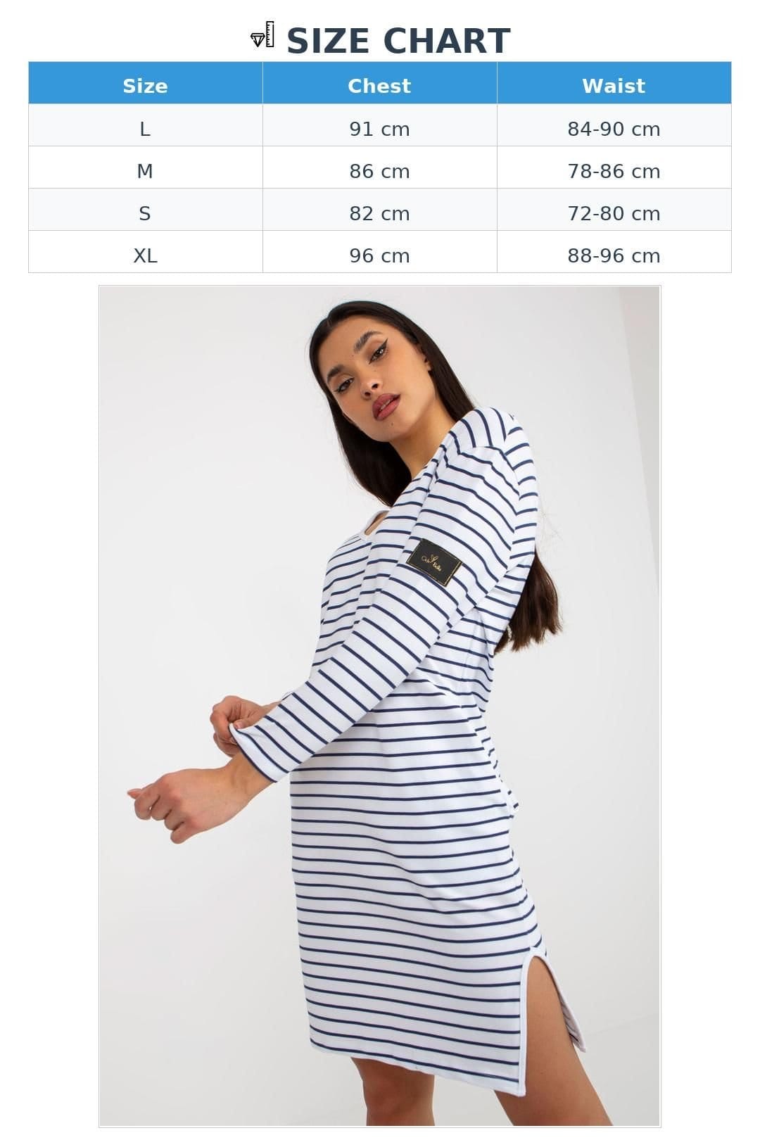 Love Lace Love Lace Women's Blue Heart Neckline Long Sleeve Sweatshirt Dress in White - 4