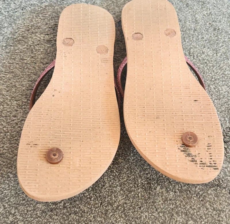 Havaianas Havaianas 39/40 pink glitter sandals festival beach holiday 6:7 same day post
