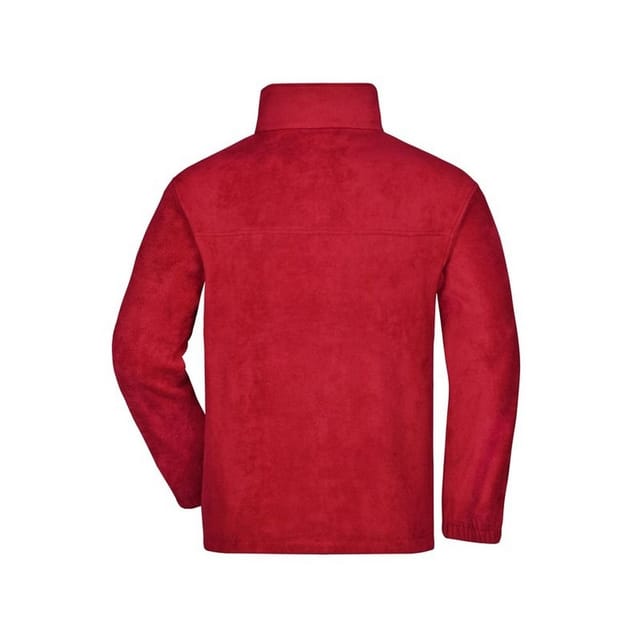 James and Nicholson James and Nicholson Men's Full Zip Fleece Jacket in Red - 2