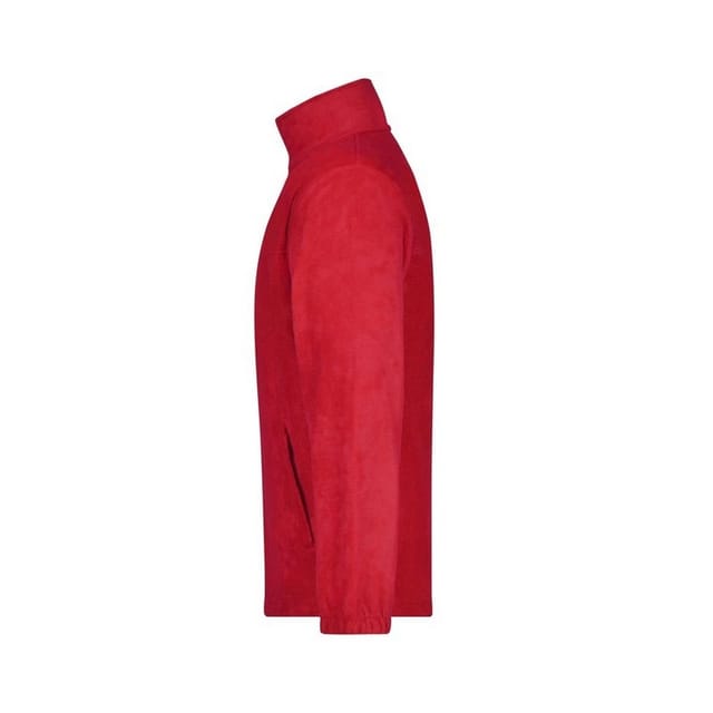 James and Nicholson James and Nicholson Men's Full Zip Fleece Jacket in Red - 3