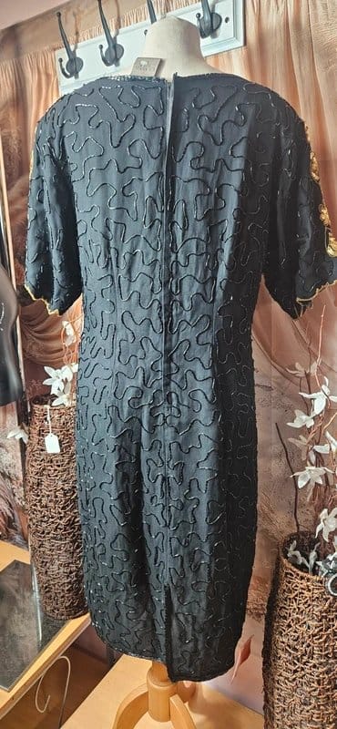 Classic Woman Classic Woman vintage 80s Beaded sequin evening dress size 12 - 1