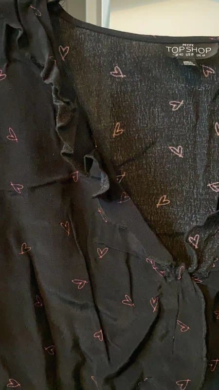 Topshop Topshop love heart crop