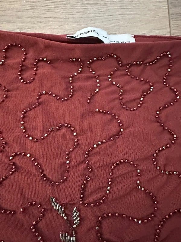 Bershka Bershka embroidered mini skirt size XL - 1