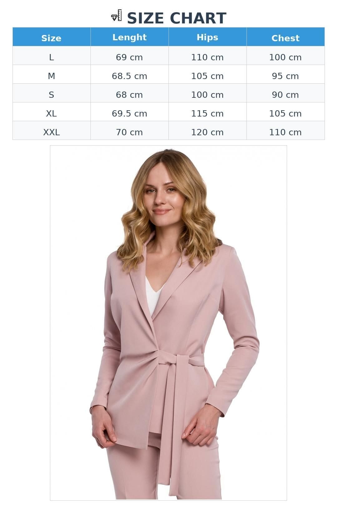 Love Lace Love Lace Women's Pleated Lined Waist Binding Jacket Set in Pink - 4
