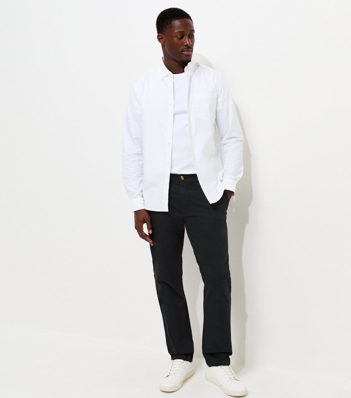 New Look Men's Black Cotton Rich Slim Fit Chino Trousers
