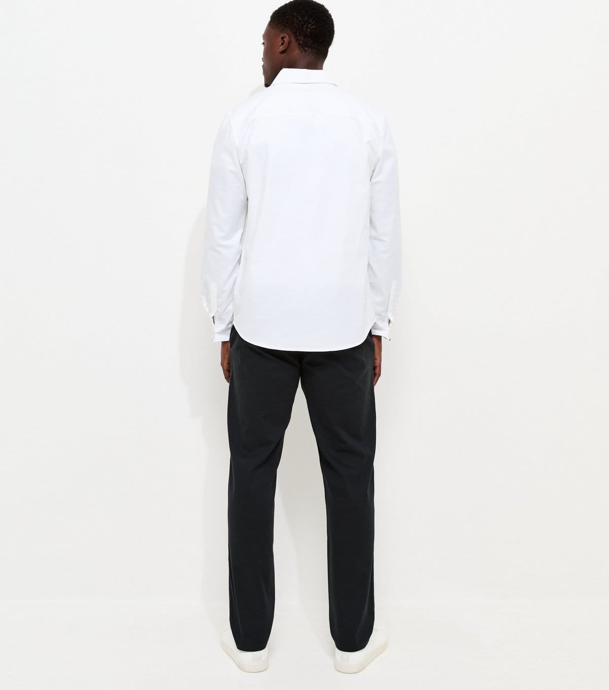 New Look Men's Black Cotton Rich Slim Fit Chino Trousers New Look - 4