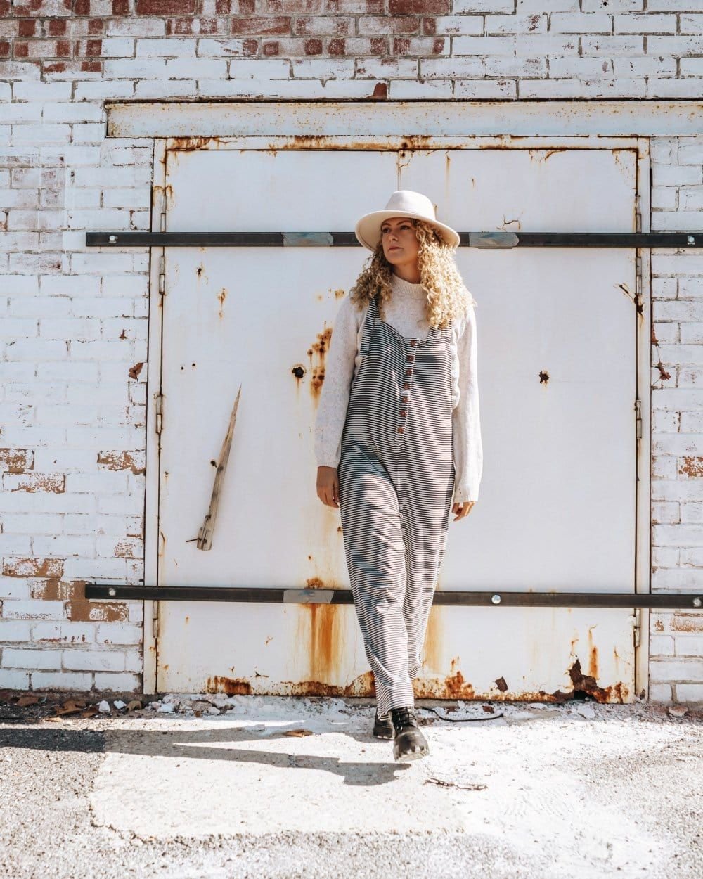 Turtledove London Turtledove London Women's Erin Multicolour Stripe Print Dungarees - 1