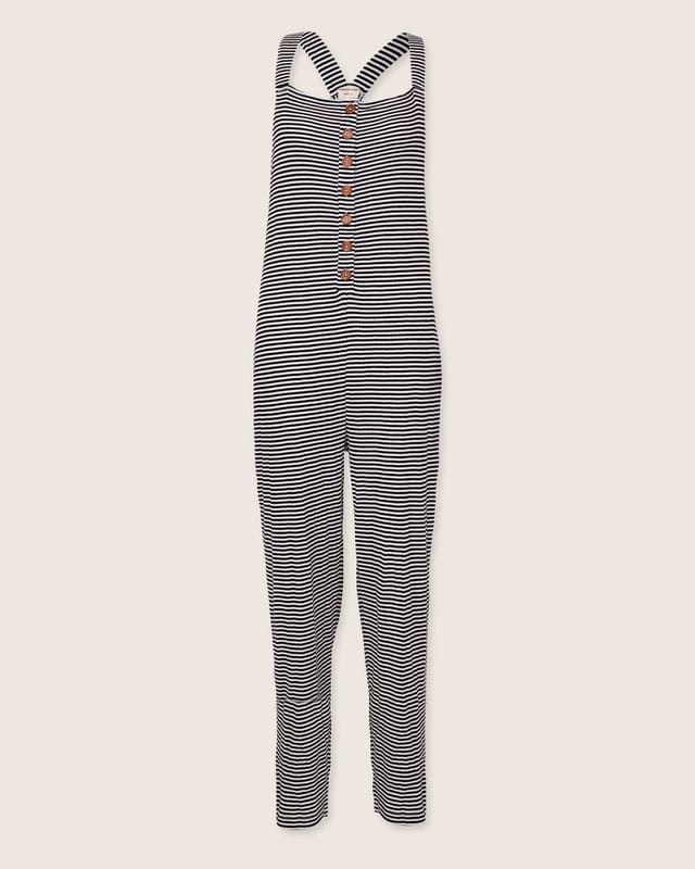 Turtledove London Turtledove London Women's Erin Multicolour Stripe Print Dungarees - 2