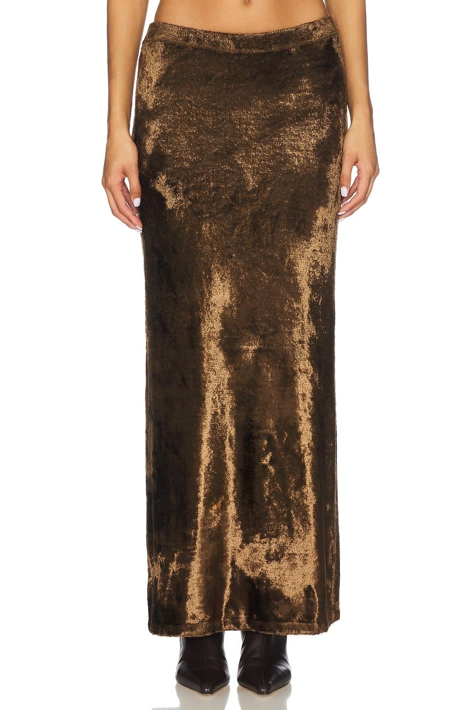 revolve Velvet Skirt