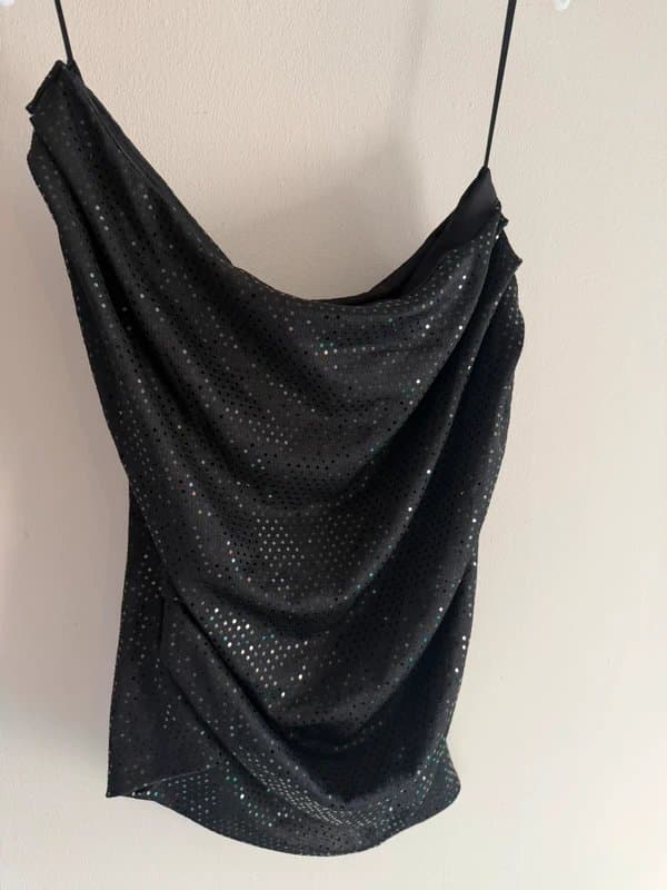 New Look New look one off shoulder sequin top