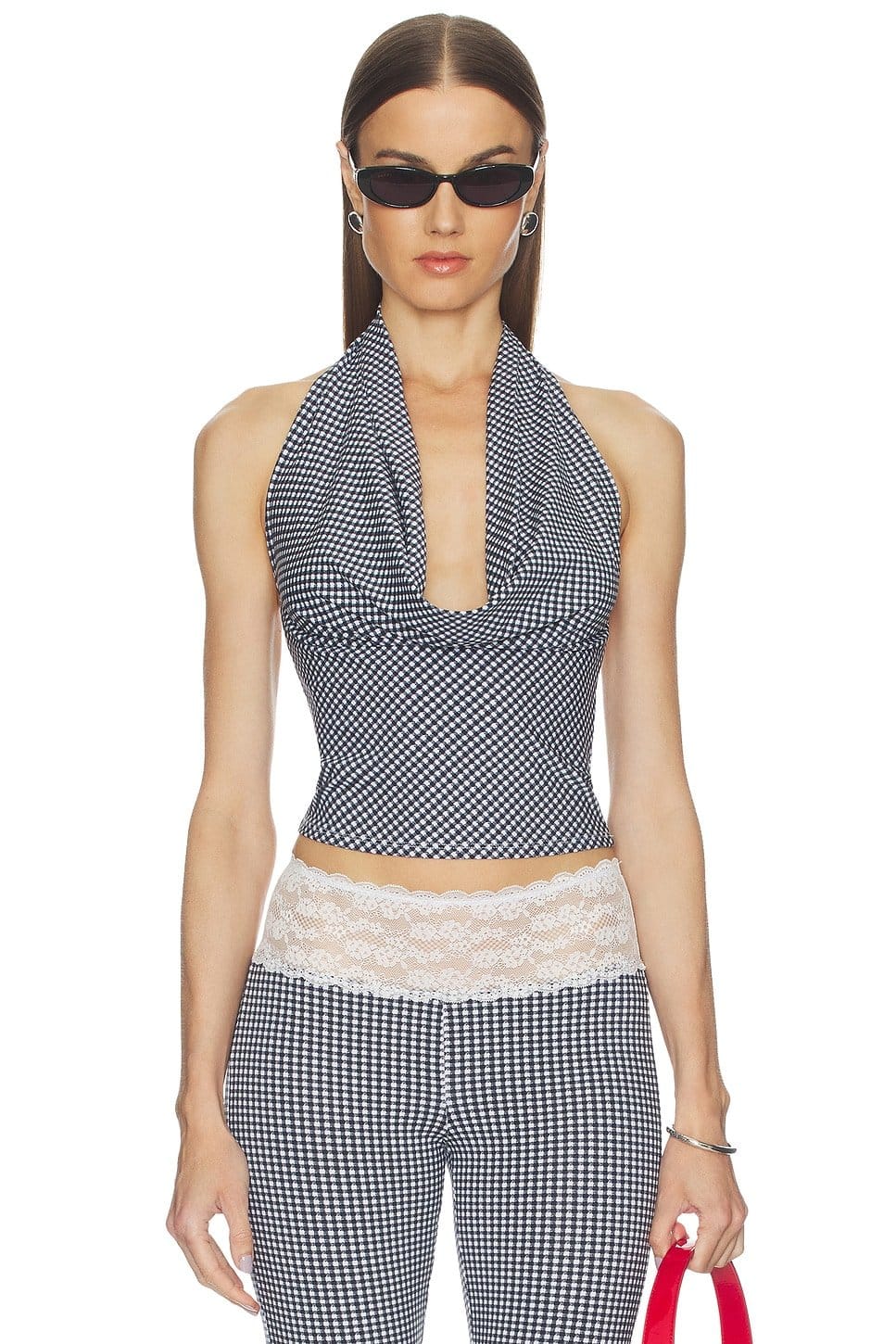 Revolve Jay Cotton Jersey Halter Top in Midnight Wishes